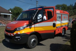 Odovzdávanie hasičckého vozidla
